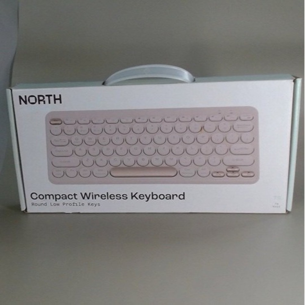 North Compact Wireless Keyboard Bluetooth‎ 2.4GHz Low Profile New